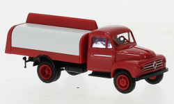 Brekina 38034 - H0 - Borgward B1500 mit Getränkeaufbau Economy - rot/schwarz